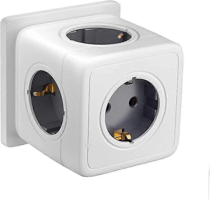 Power Strip Socket Cube with 5 Sockets Socket Cube without Cable, Multiple Socket Surge Protection