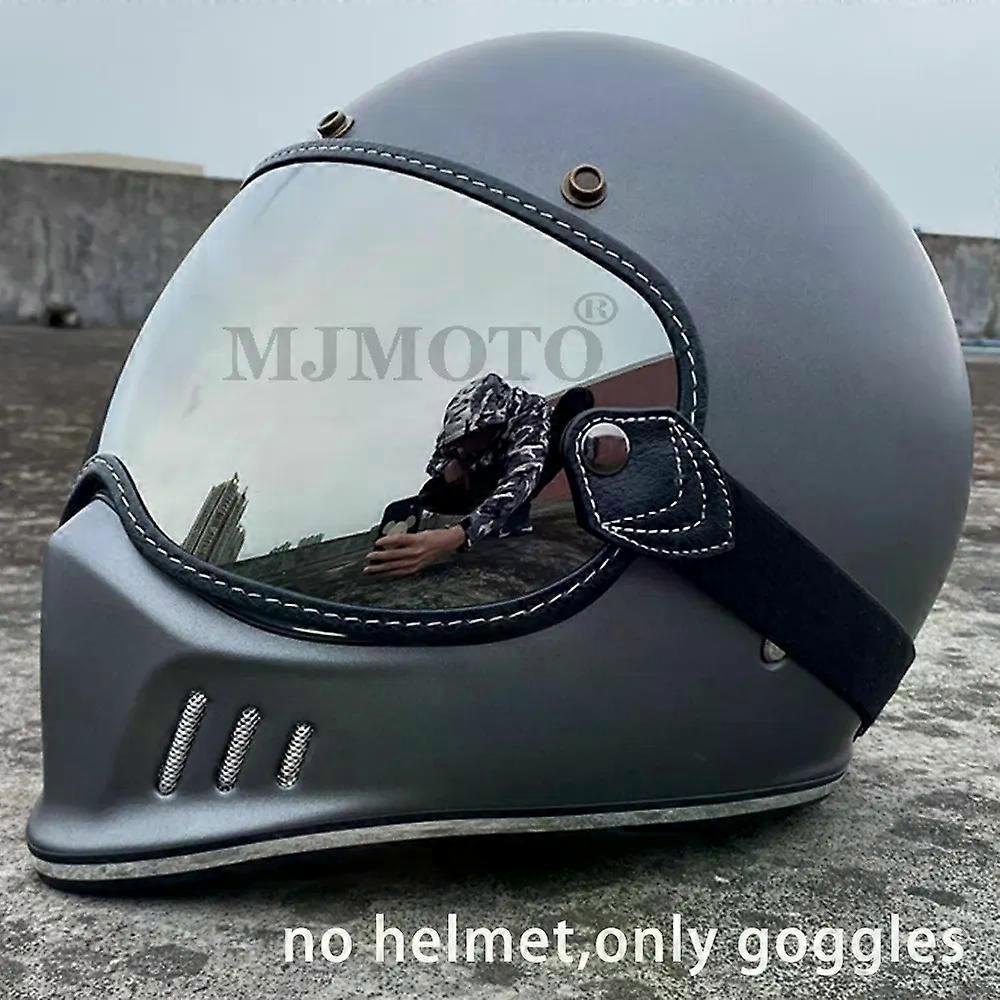 Retro gogle motocyklowe Kaski półtwarzowe Okulary soczewkowe Kask motocyklowy Soczewka z daszkiem bąbelkowym do SHOEI EX-ZERO Simpson RYMIC itp