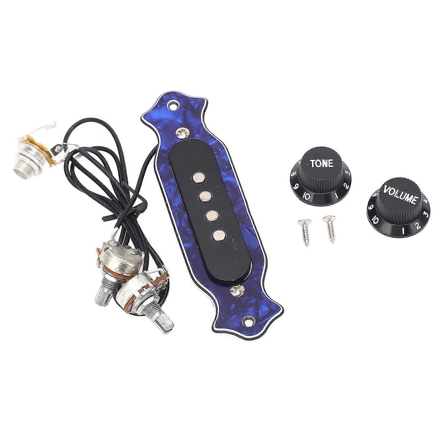 Acoustic Guitar Pickup 4 Strings Copper Coil Guitar Pickup Replacement for Practice and Performance 