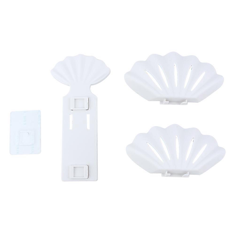 Double Layer Wall Mounted Shell Water-proof Bathroom Storage Rack Shelf