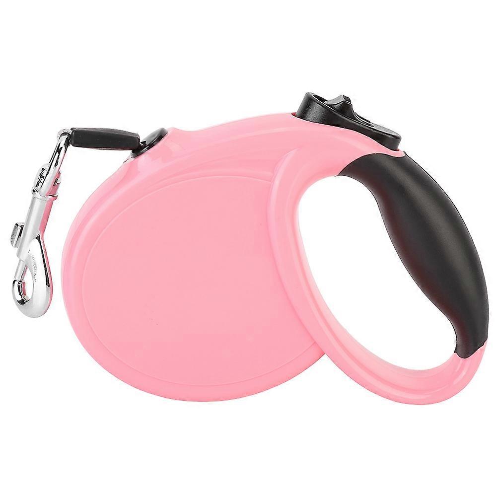 Durable Pet Retractable Automatic Pulling Rope Dogs Walking Traction Leash Accessory(Pink)