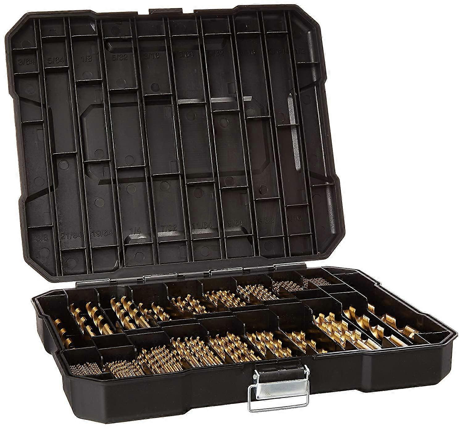 230 Piece Titanium Twist Drill Bit Set for DIY Projects, High-Speed Steel, Metric Sizes, Compatible with Power Tools