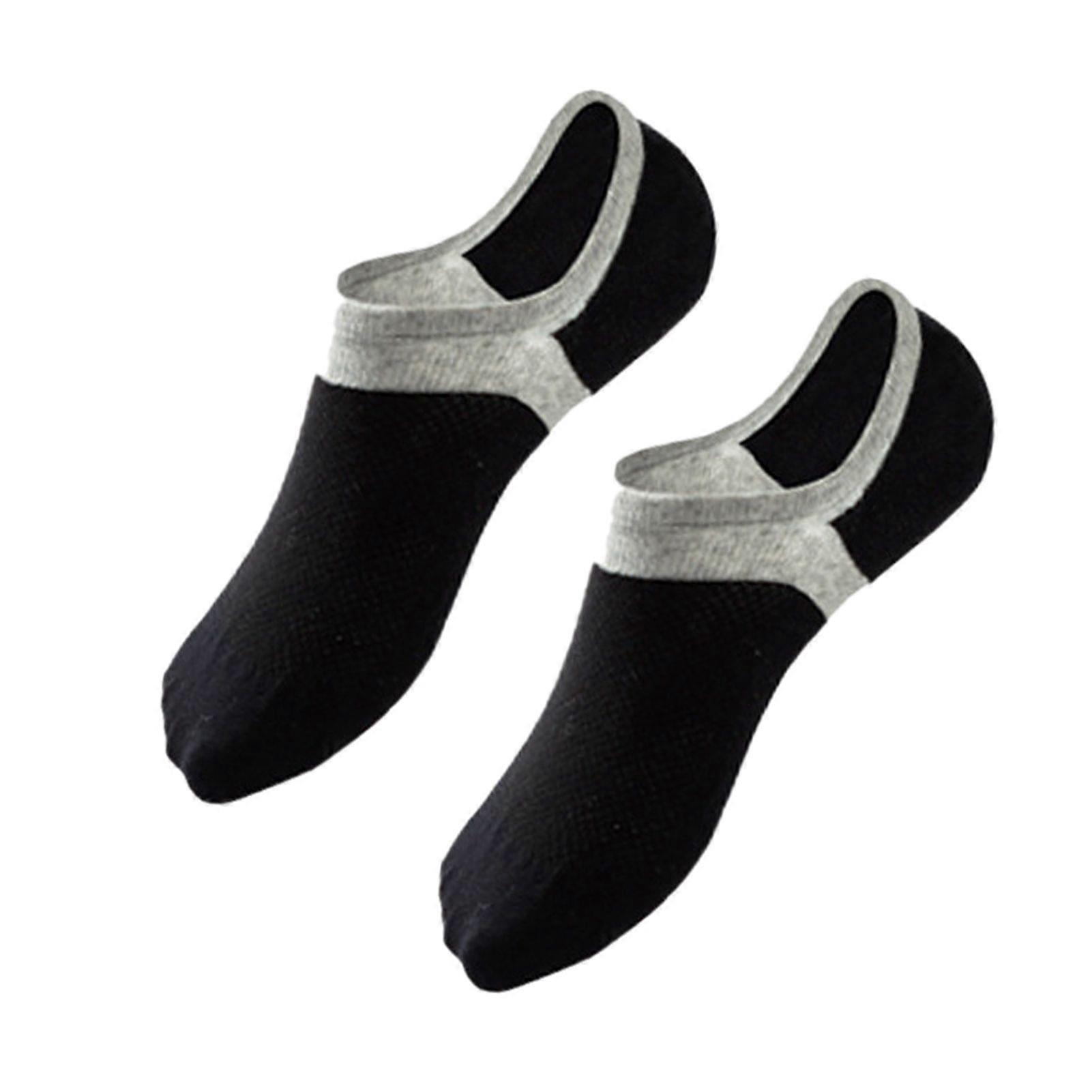 1 Pair Unisex Invisible Socks Low-cut Sallow No Odor Mesh Solid Color High Elasticity Anti-slip Breathable Soft Sweat-absorption Anti-shrink Sports Sh