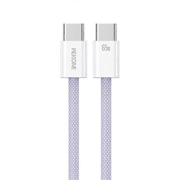 WEKOME WDC-21 1m USB-C to USB-C Charger Cable Nylon Braided 65W Fast Charging Cord