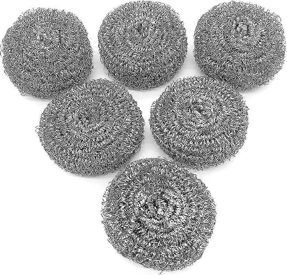 Stålull Scrubber Svamp - 6-pakning rustfritt stålskrubb
