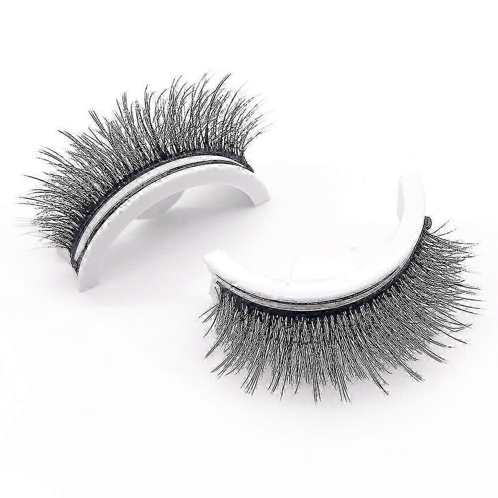 4 Pair Reusable Self-adhesive Artificial False Eyelashes Glue-freeThick