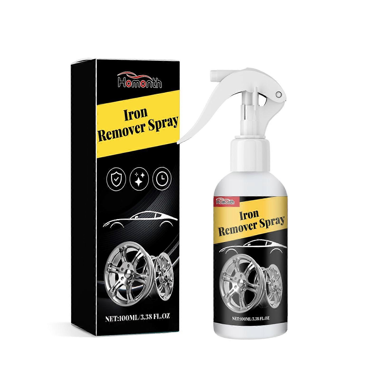 Iron Remover Spray - 100ml Car Wheel Rust & Dirt Cleaner | Powerful, Easy-to-Use Iron Powder & Rust Remover with Protective Coating for All Wheel Type