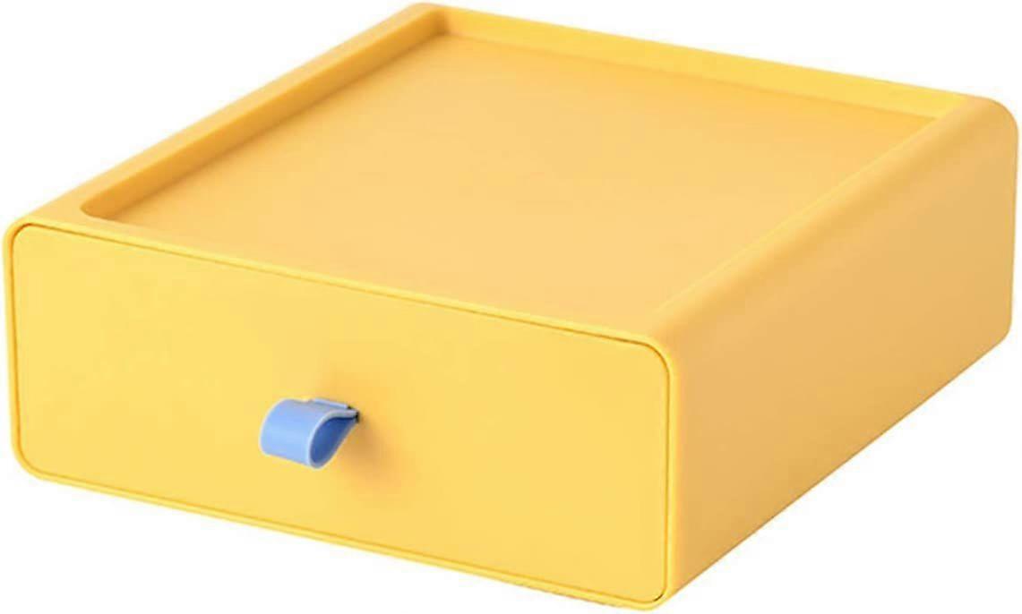 Tiroir d’organisateur de boîte de rangement de bureau, conteneur divers empilable de grande capacité, étui à bijoux
