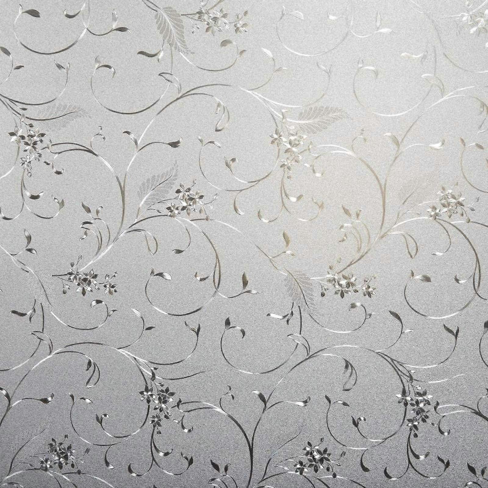 Static Cling Non-Stick Window Film for Bathroom Doors, Iced Glass Decoration, Privacy Coverage, 17.7 x 78.7 Inches