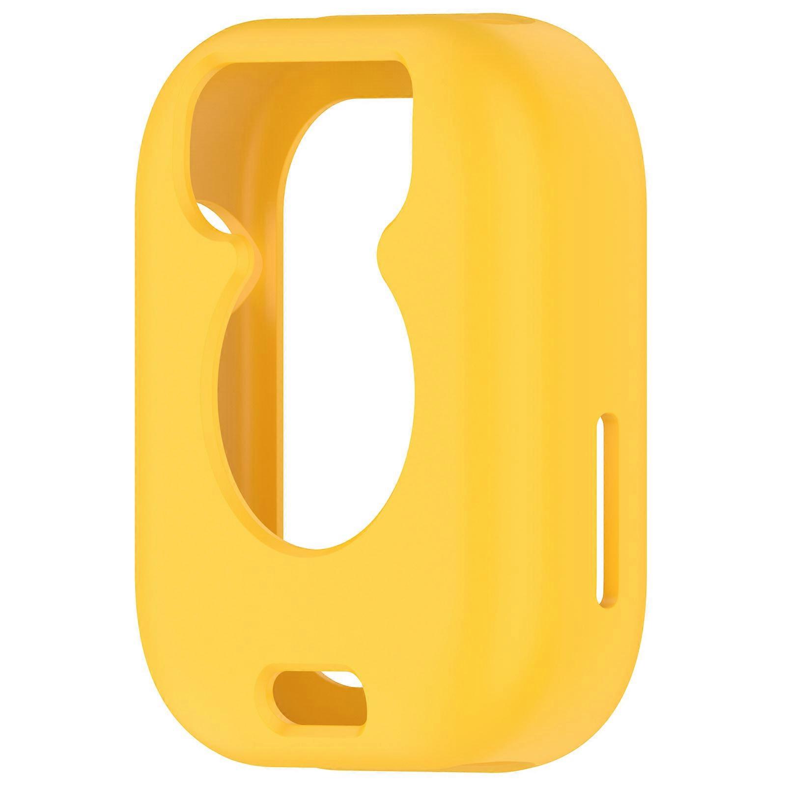 Half Coverage Watch Bumper Case for Watch Fit 3 Protector Cover Scratchproof Housing Replacement Silicone Cover Yellow