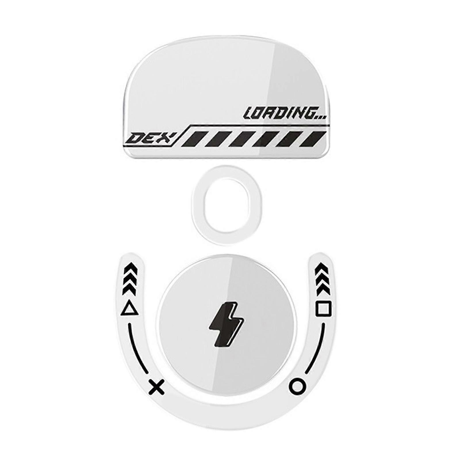 Glass Mouse Skates Mouse Feet For GPW4 GPROX SUPERLIGHT 2 DEX Mouse Rounded Edges Mouse Pads Sticker White