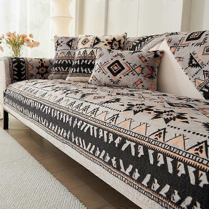 Thicken Plush Sofa Covers Non Slip Sofa Mat Winter Warm Washable Couch Slipcovers for Living Room Velvet Soft Sofa Towel