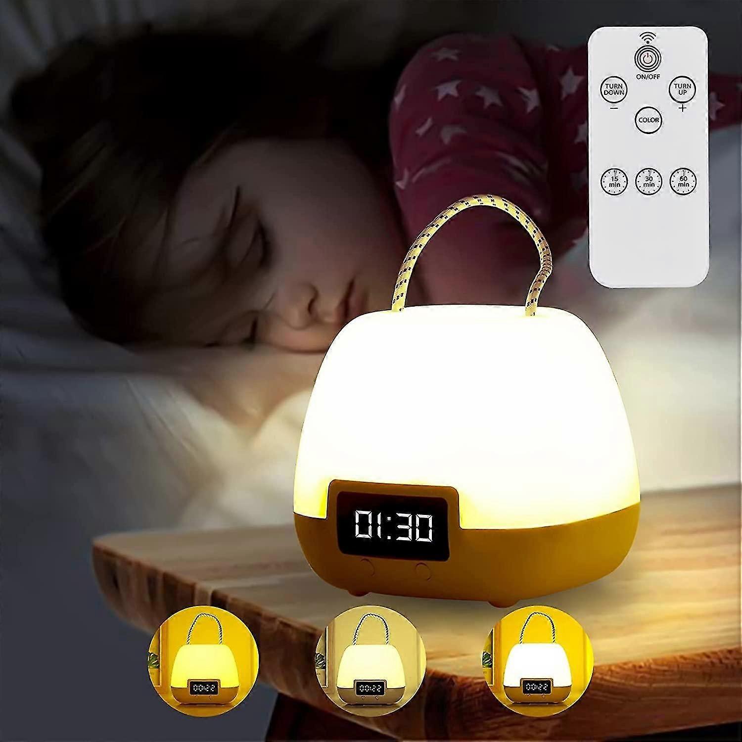 Bedside Lamp,LED Night Light,Kids Night Light Remote Control with Changing Colors,Rechargeable Table