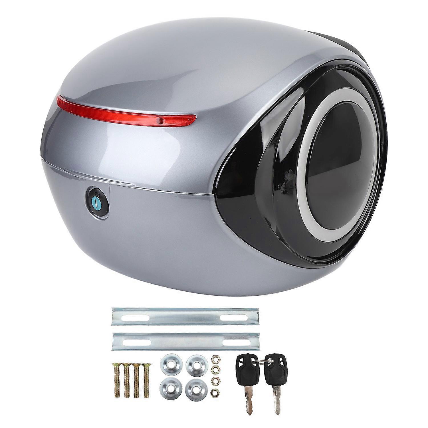 32L Motorcycle Top Case ABS Sporty Style Water Resistant Dust Proof Portable Trunk Top Box for Elect