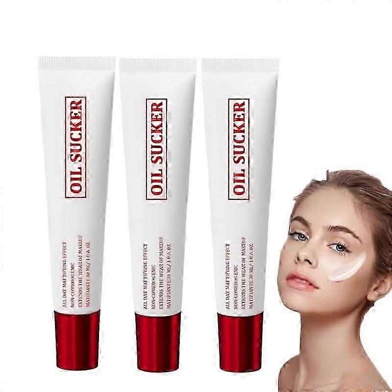 Oil Sucker, Extreme Mattifying Alkaline Primer, Waterproof and Sweatproof Matte Primer, Long-lasting Oil Absorbing Primer Makeup for All Skin Types