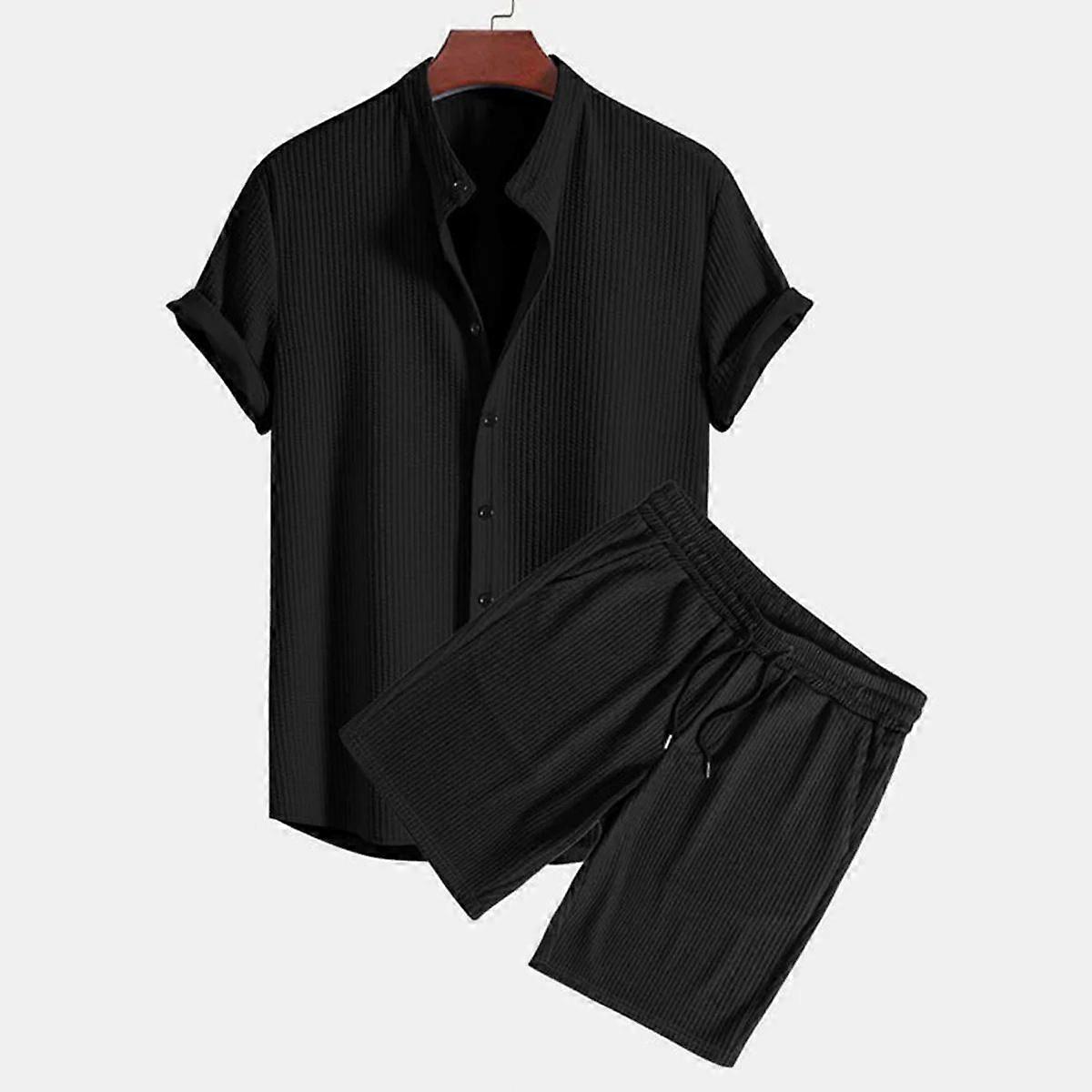 Ensemble de tenue de plage décontractée ample, ensemble de tenue à manches courtes deux pièces