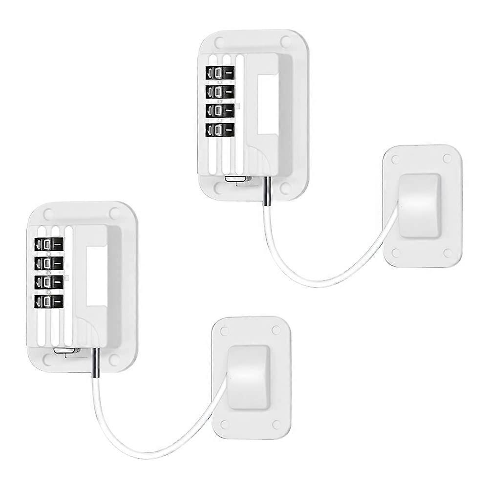 Fridge Lock with Code, Pack Of 2 Fridge Locks, No Drilling, Fridge Locks for Refrigerators, Wine Coo