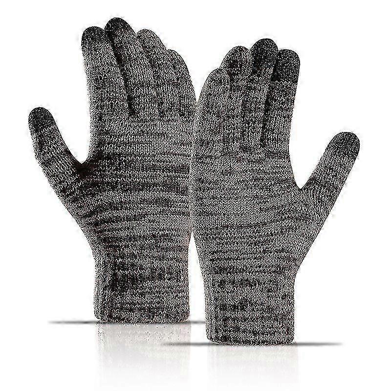 2025 Winter Gloves For Men Warm Knitted Stretchy Fit With Touch Screen Function