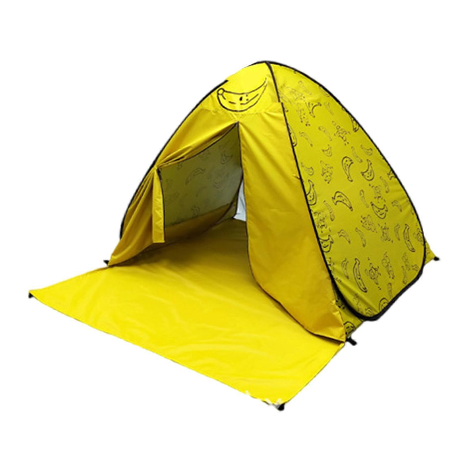 Automatic Quick Open Camping Tent with Carring Bag Outdoor Quick Setup Tent 2-3 Persons Beach Tent Easy to Setup Banana style