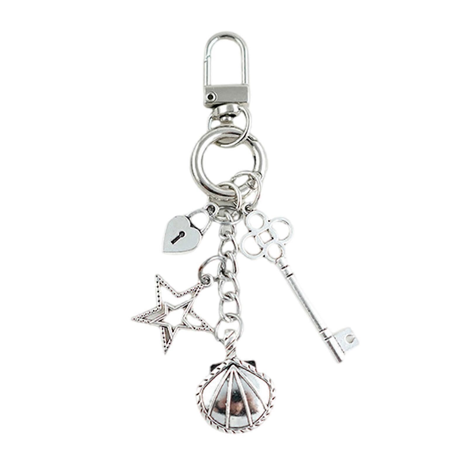 Unique Tower Shell Designs Keychain Sophisticated Tower Key Chain Seashells Pendant for Collectors and Fan