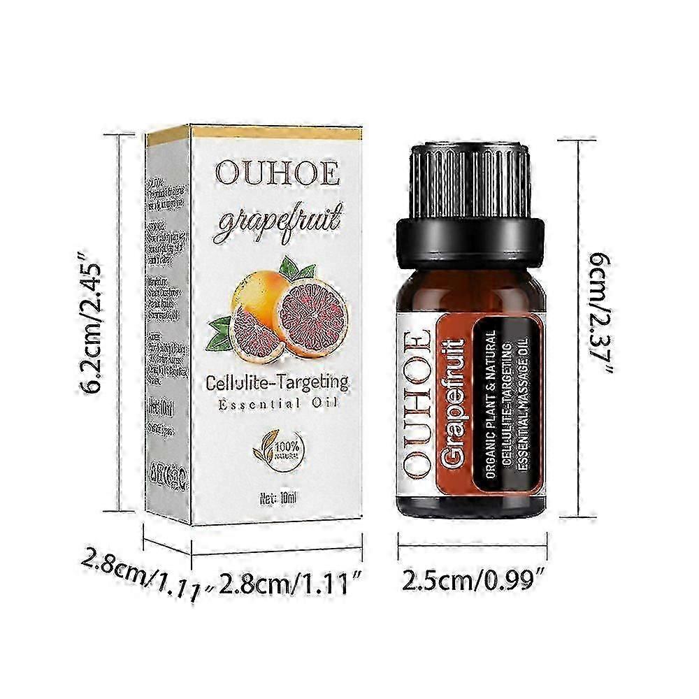 OUHOE 10ml Grapefruit Fat-eliminating Essential Oil Slimming Sh~A