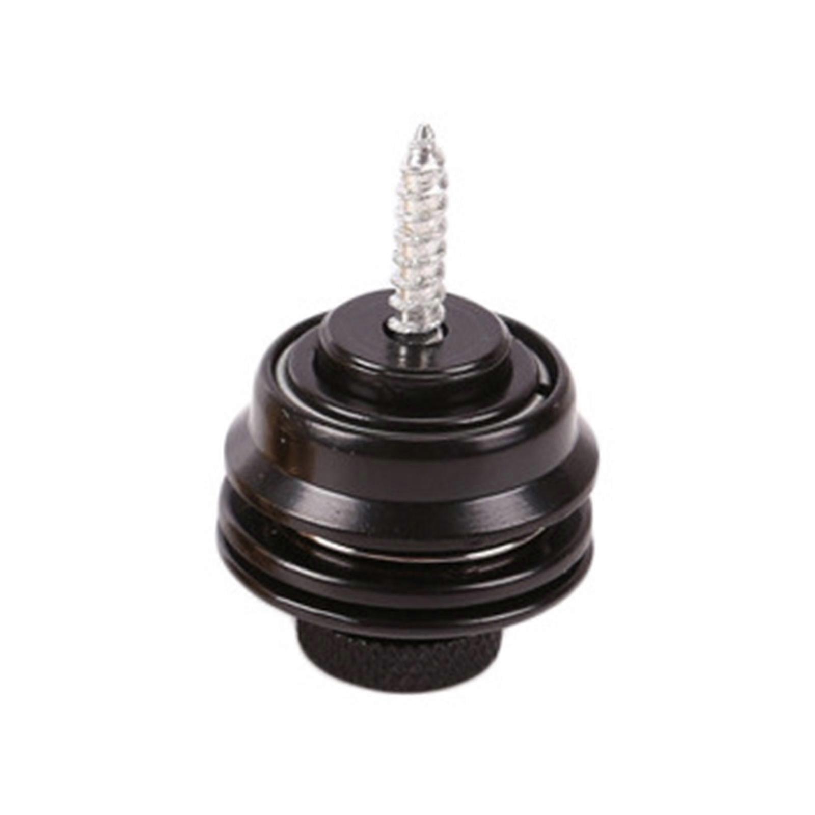 Guitar Strap Lock Button Metal End Pins with Mounting Screws for Acoustic Classical Electric Guitar Basses Ukulele  Black