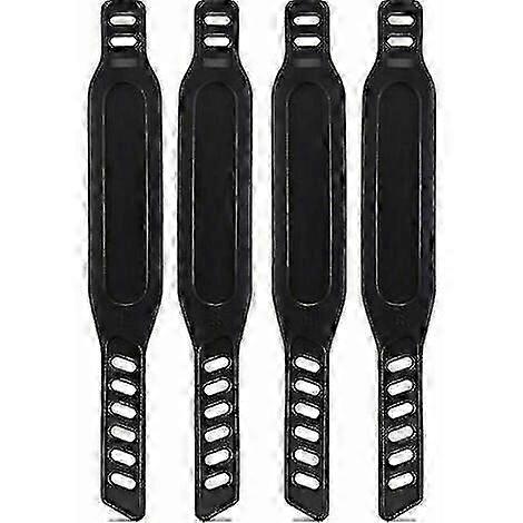 Egzersiz Bisikleti Pedal Kayışları Kauçuk Pedal Kayışları Kolay Ayarlama Egzersiz Bisikleti İçin Evrensel Pedal Kayışları 2 Çift Siyah