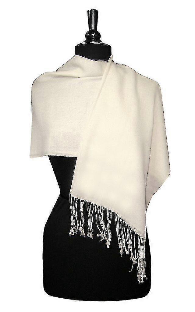 Women's Pure Wool Pashmina Shawl with Solid Scarf Wrap 100% Pure Quality