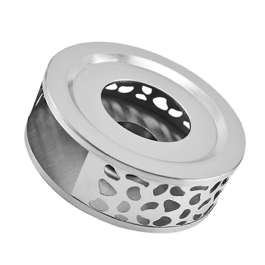 Brushed Stainless Steel Teapot Warmer with Modern Design for Home and Office Use, Heat-Resistant, Compatible with Most Teapots