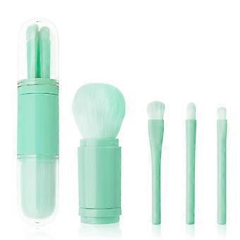 Makeup Brush Set 4 in 1 Portable Travel Lip Brush,Highlight Brush,Eyeshadow Brush,Loose powder brush