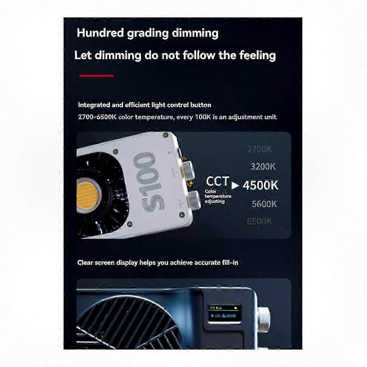 Adjustable Dual-Tone COB LED Photography Light for DSLR Camera Night Shooting, Soft Fill Illumination with US Plug