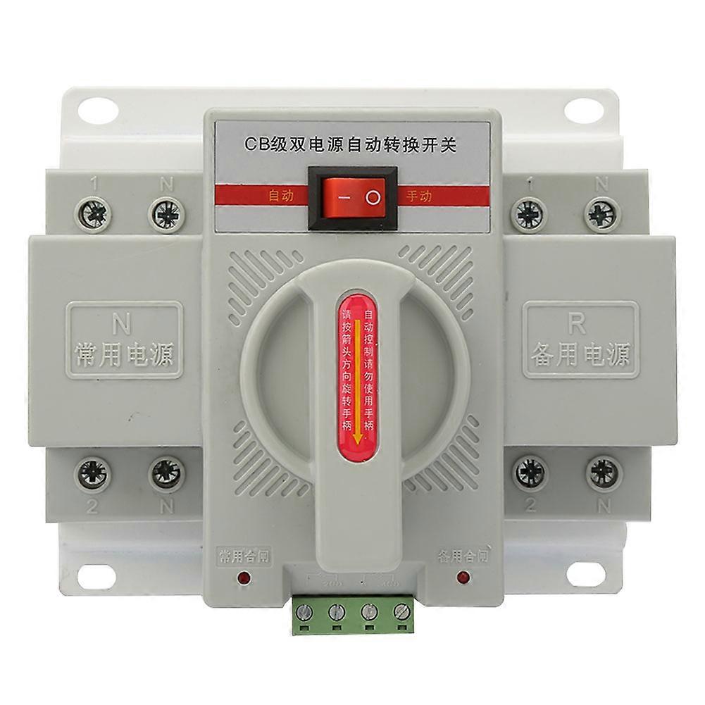 63A 2P 110V Isolation Type Dual Power Automatic Transfer Toggle Switch Noise-free