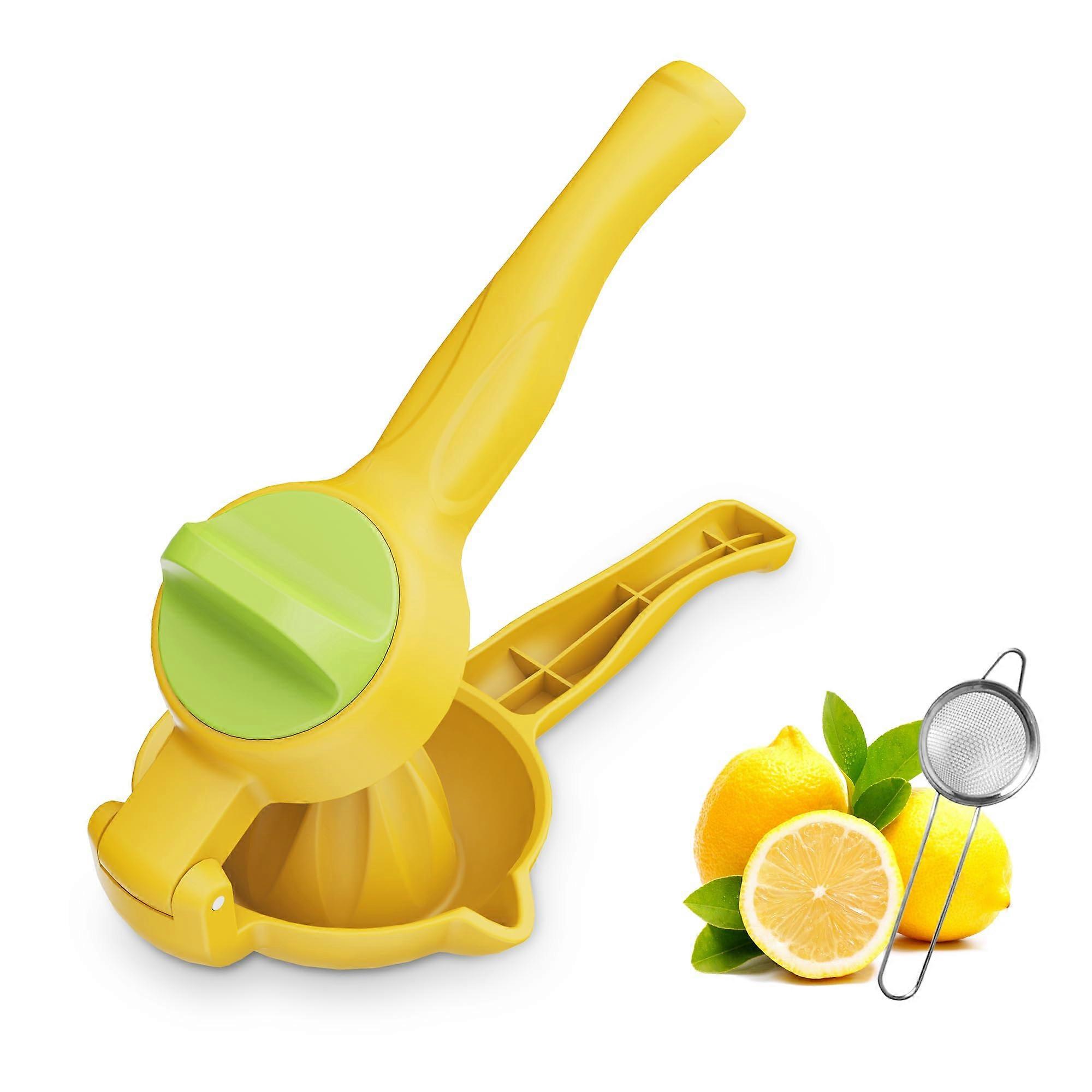 Lemon Juice Manual Citrus Juicer with Hinged Knife for Maximum Juice Extraction, Hand-Squeeze Design for Easy Use