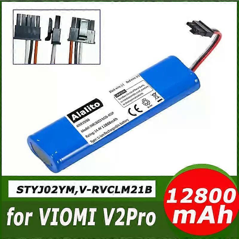 Applies to High Capacity Replacement Battery Pack 14.4V 12800mAh 18650 Lithium Ion for Viomi V2 Pro V-RVCLM21B and Mi Vacuum Mop-P STYJ02YM