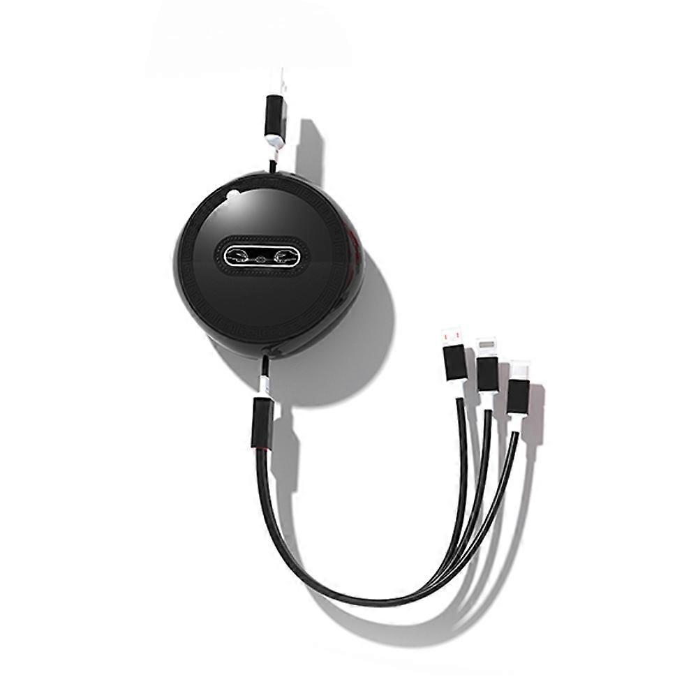 マイクロ+ 8ピン+ Type-C / USB-C 3 In1伸縮式充電ケーブル