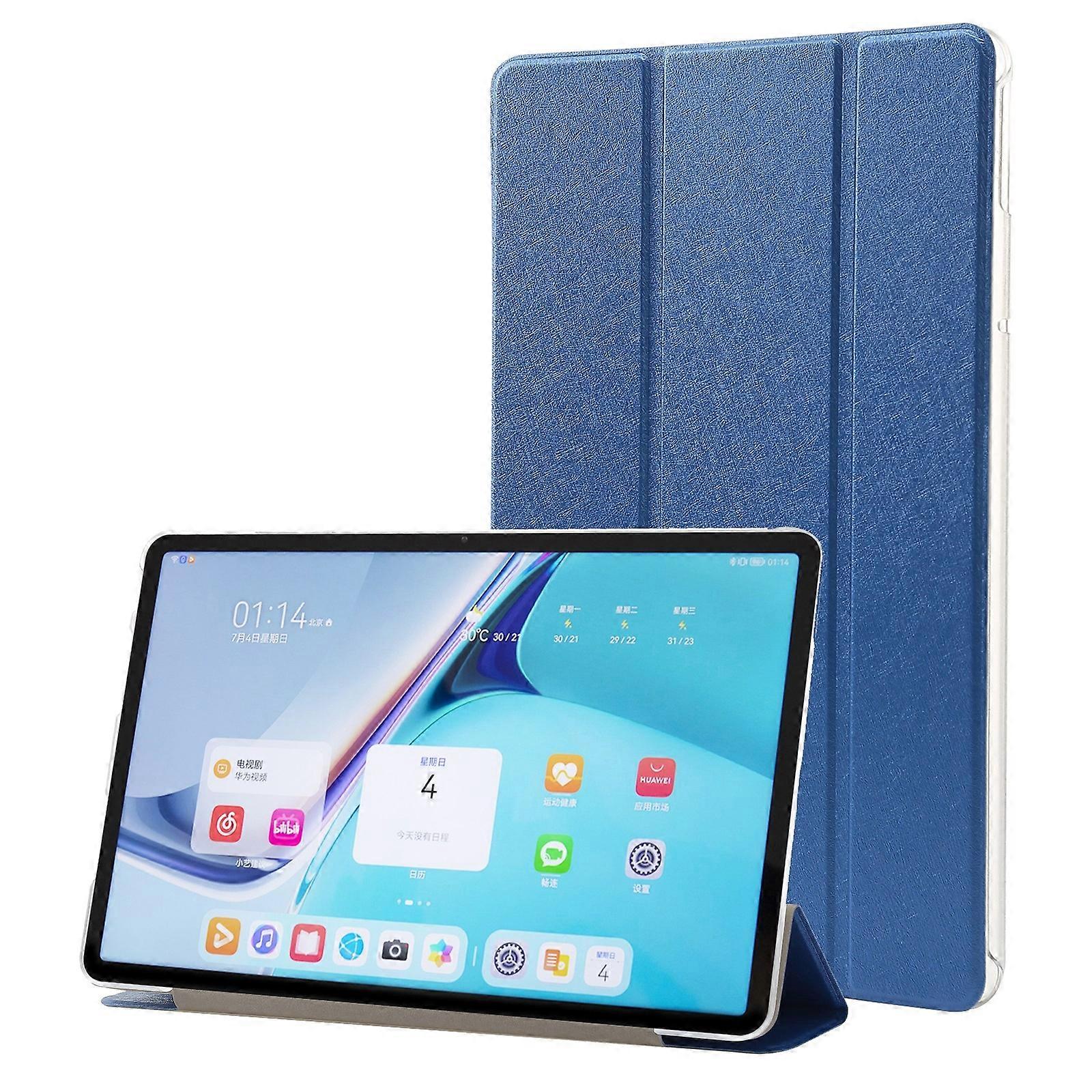 Silk Texture 3-Fold Leather Tablet Case For Huawei MatePad Pro 11 2024
