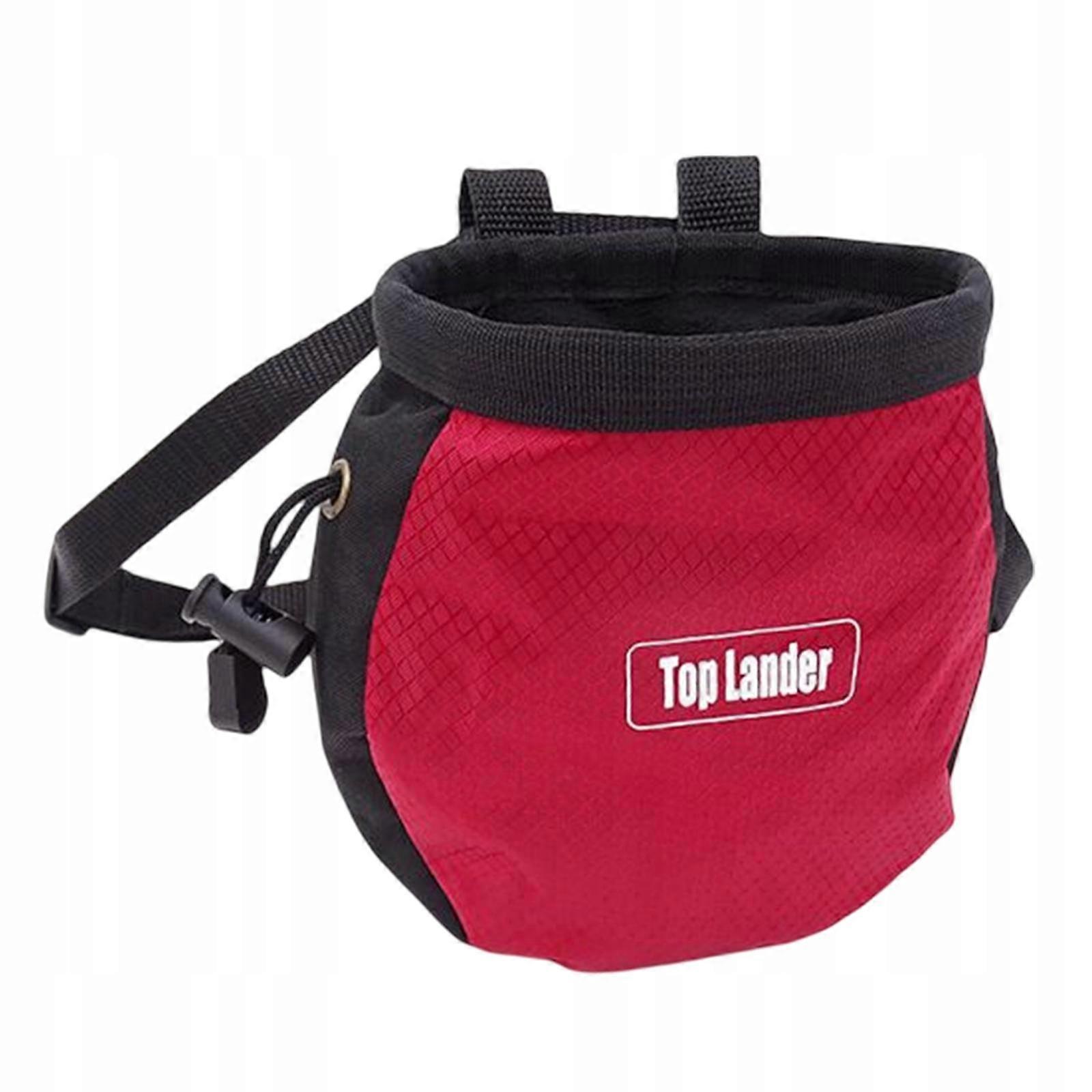 Αναρρίχηση Bouldering Chalk Bag Bucket Κόκκινο