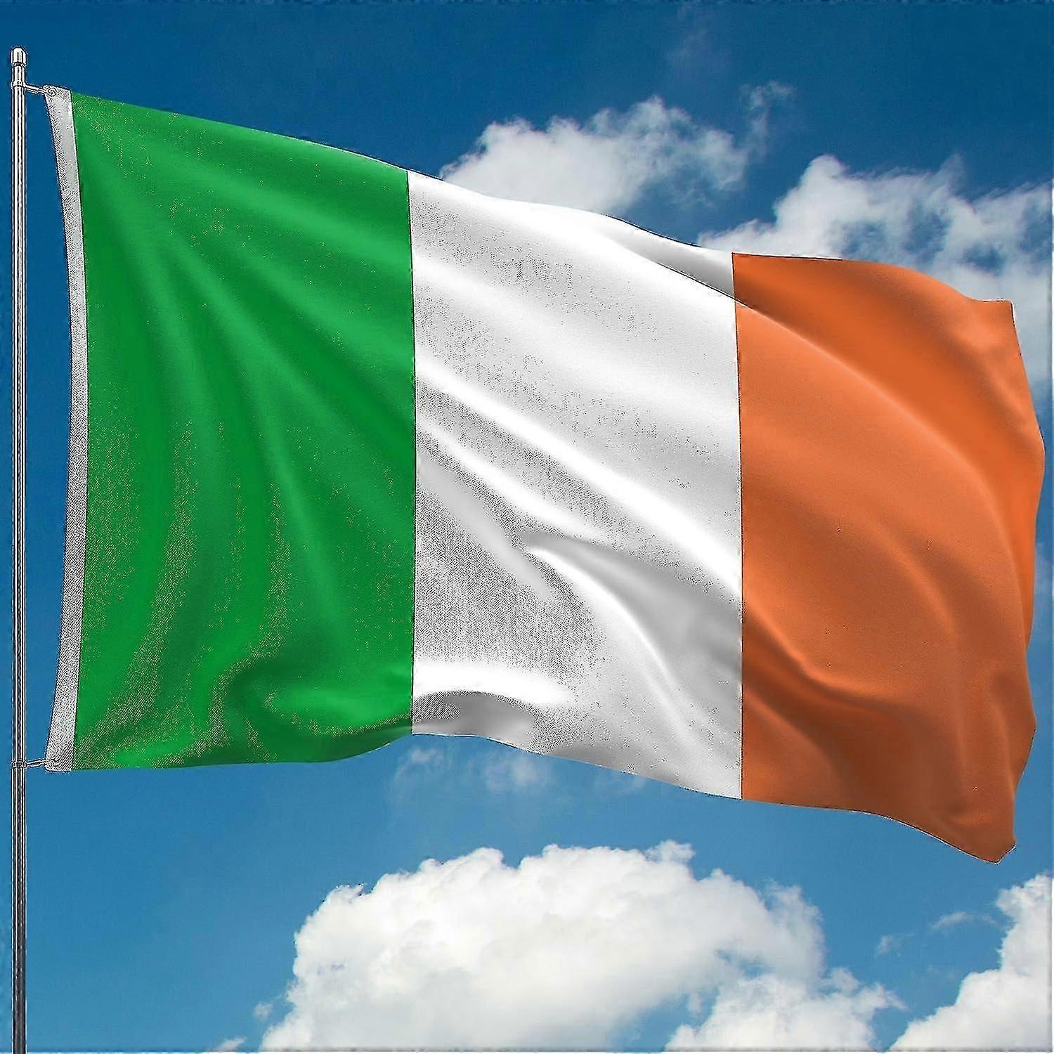 Drapeau tricolore irlandais, double couture 2 œillets, durable 58 Europe Mode