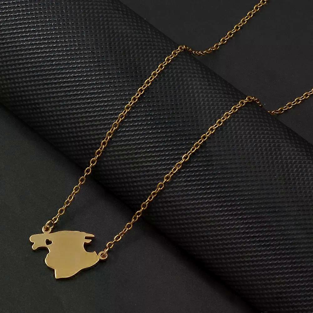 Spain Mallorca Heart Necklaces For Women Girls Stainless Steel Jewelry 532562