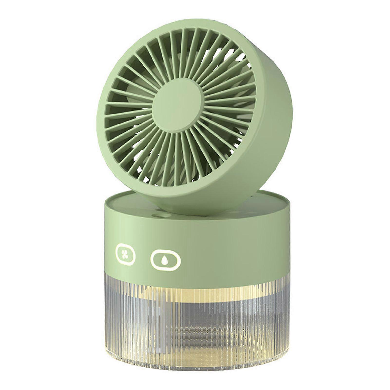 Personal-Cooling Fan Small Airs Humidifier 350ml with LED Night Light 3-Speed Mini Airs Conditioner for Office Small Room