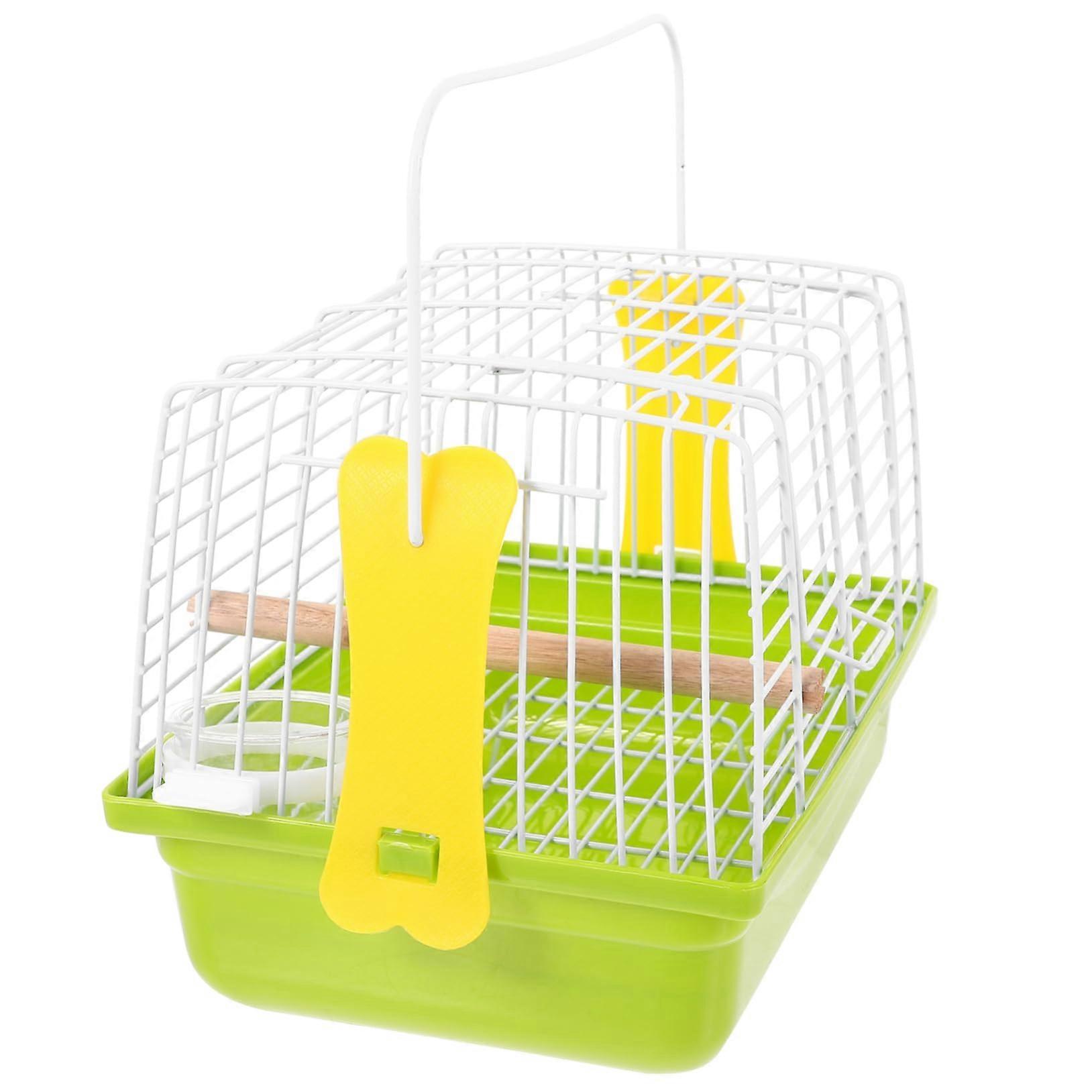 Portable Parrot Carrier Cage with Comfortable Handle for Travel, Camping, Hiking, and Shopping - Breathable Design for Pet Comfort and Security