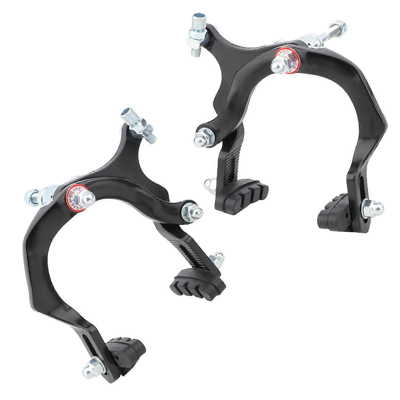 Front and Back Pair Bicycle C-Brake Arm Vehicle Recreational Brake Long Arm Clamp (Black)