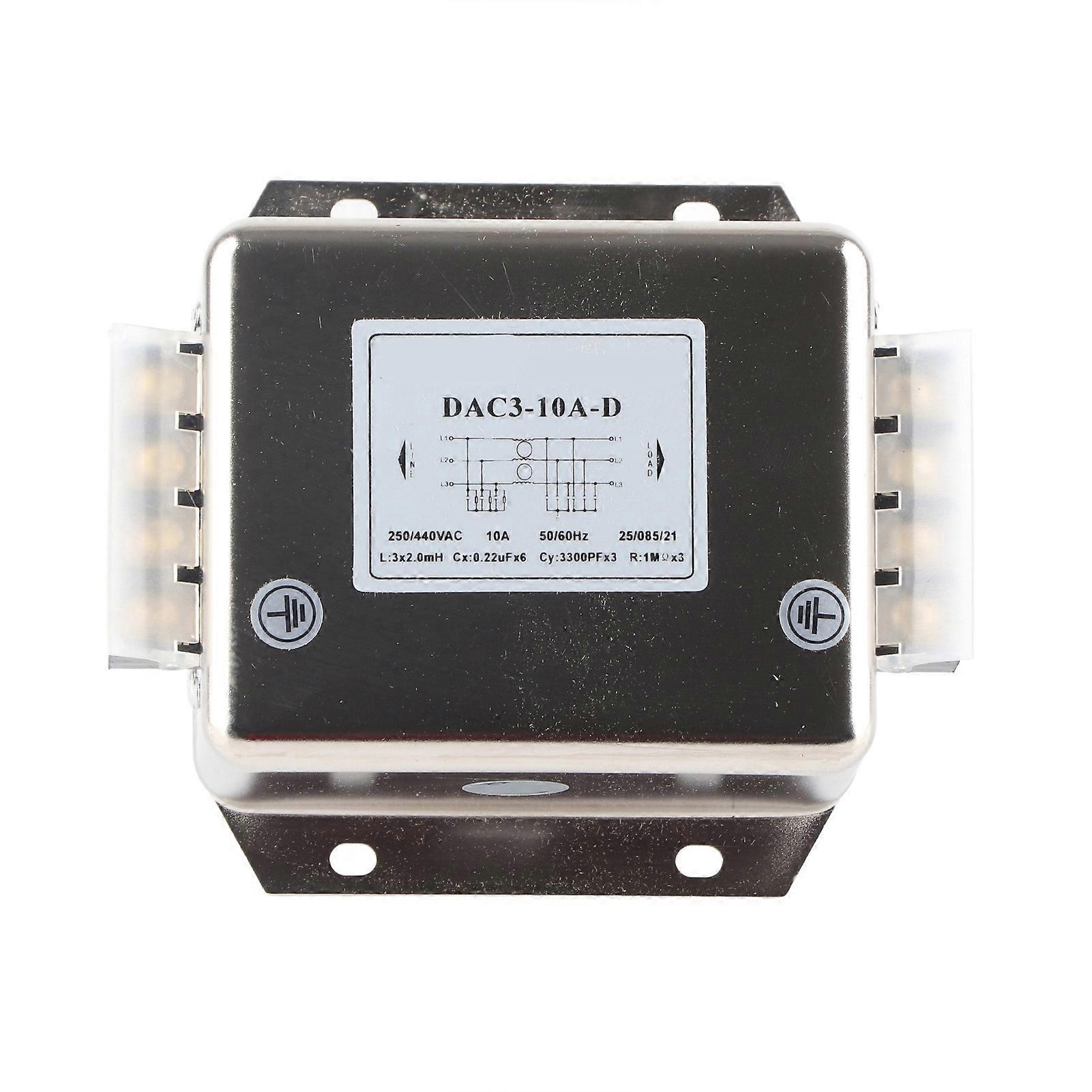 3 Phase Terminal Filter 3 Wire for Power Line Electronic Components AC250/440V 50/60Hz