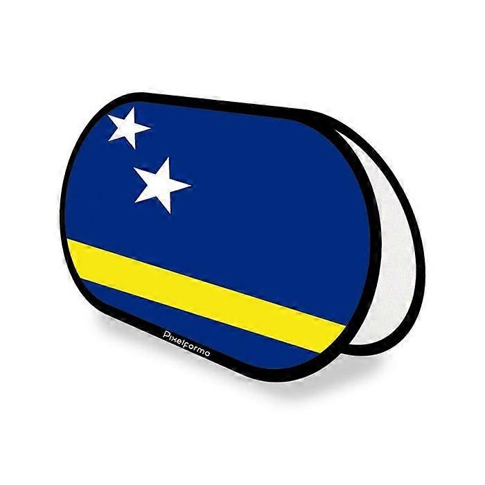 Flag - Curaçao - Oval - 70 x 120 cm - Polyester - Double-sided print