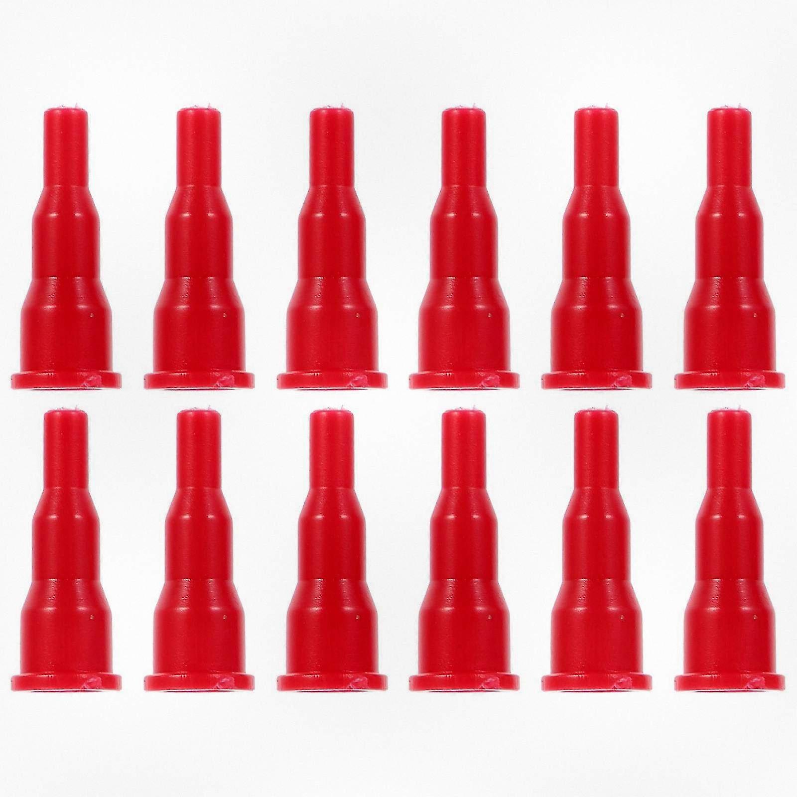 12pcs Professional Plastic Output Gas Tank Adapters Suitable for Various Gas Valves (Red)