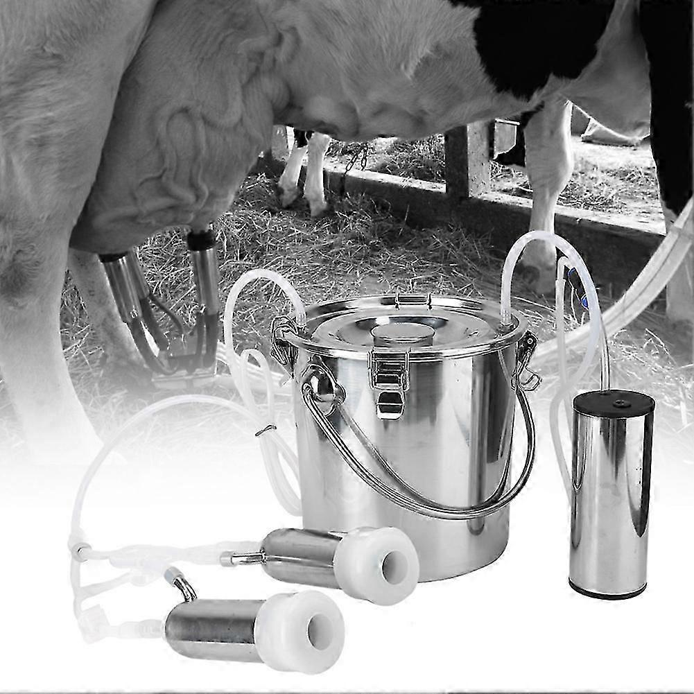 آلة حلب البقر الكهربائية المنزلية سعة 5 لتر مع مضخة شفط مباشر لزراعة الألبان قابس الاتحاد الأوروبي
