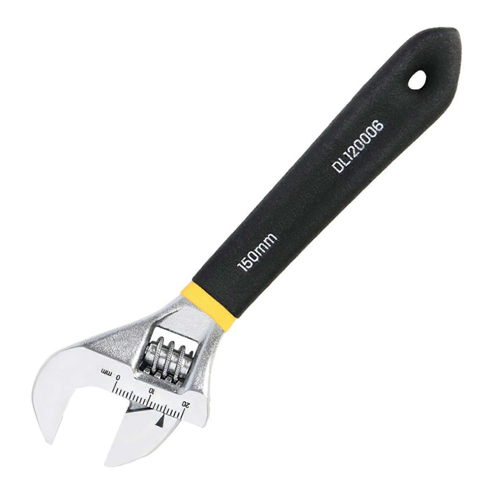 6'' Adjustable Bathroom Adjustable Wrench Strong Clamping Large Open End Multifunctional Spanner Repair Tool Multicolor