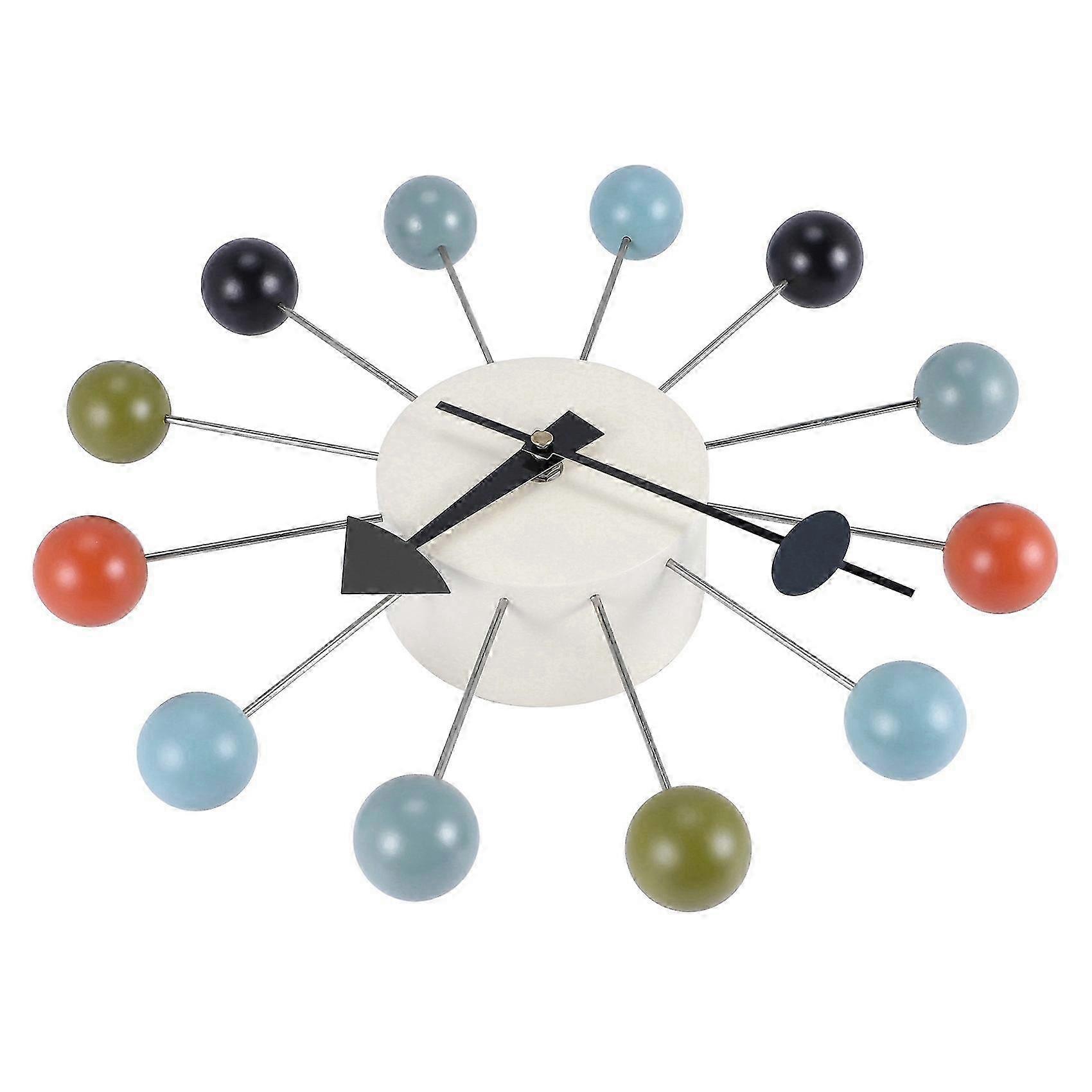 Modern Wall Clock with Colorful Balls - Sporty Candy Art Design for Home Decor, Decorative Simulation Style