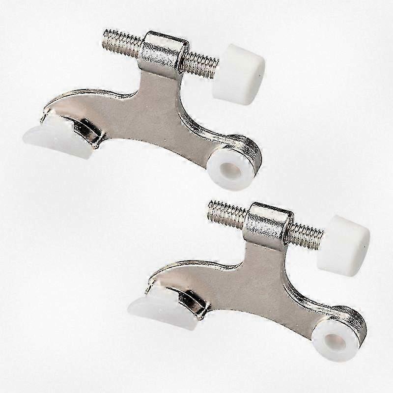 2pcs Heavy Duty Hidden Door Stopper with Rubber Bumper and Zinc Alloy Buffer Hinge Pin, Easy to Install for Various Door Applications