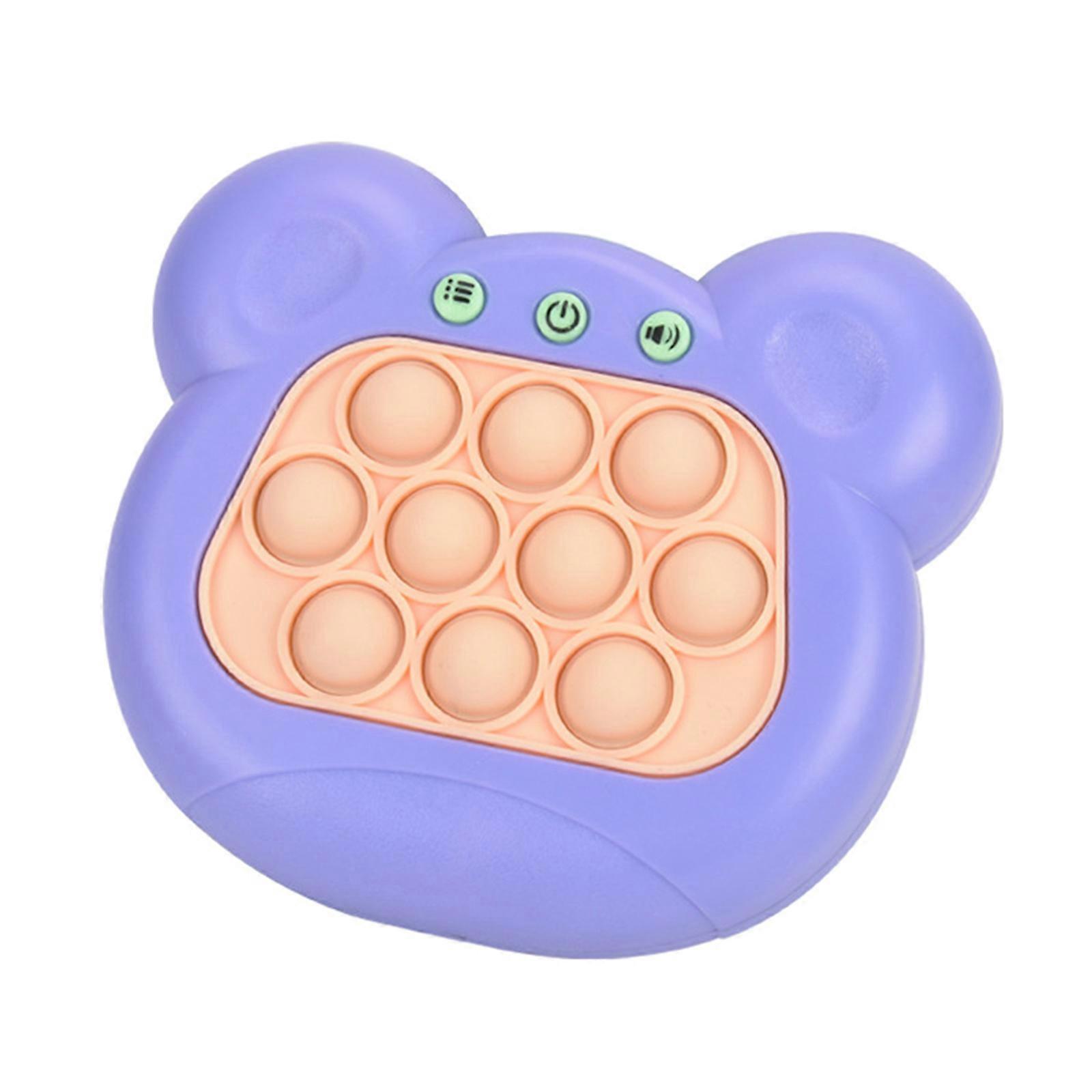 Light Up PopPuzzle Toy Handheld Game Console Fidgets Breakthroughs Press Puzzle Reaction Training Stress Toy Child Favor Purple
